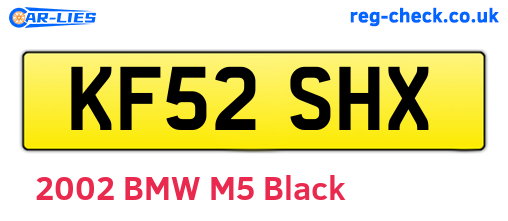 KF52SHX are the vehicle registration plates.