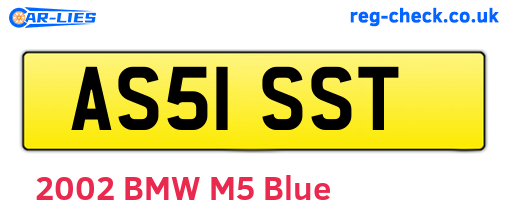 AS51SST are the vehicle registration plates.
