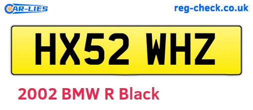 HX52WHZ are the vehicle registration plates.