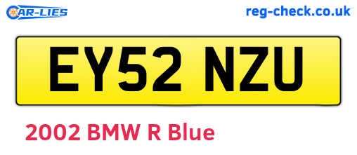 EY52NZU are the vehicle registration plates.