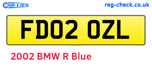FD02OZL are the vehicle registration plates.