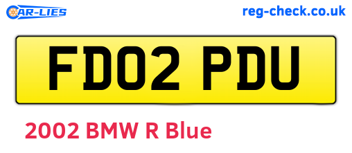 FD02PDU are the vehicle registration plates.