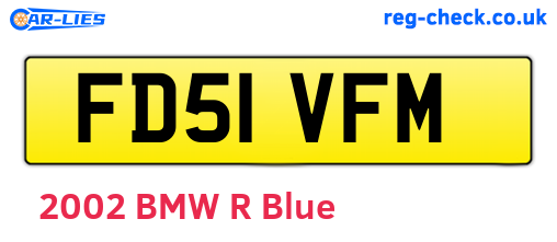 FD51VFM are the vehicle registration plates.