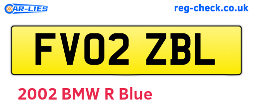 FV02ZBL are the vehicle registration plates.