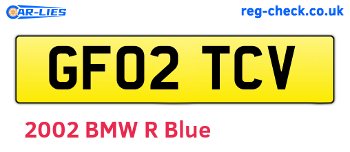 GF02TCV are the vehicle registration plates.