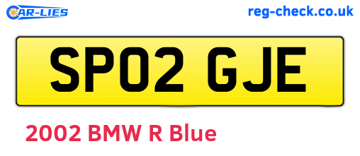 SP02GJE are the vehicle registration plates.