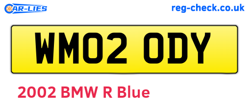 WM02ODY are the vehicle registration plates.