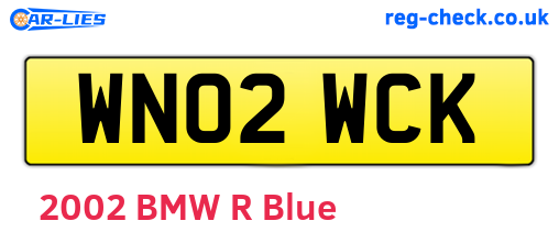 WN02WCK are the vehicle registration plates.