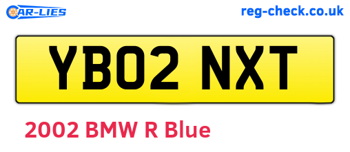 YB02NXT are the vehicle registration plates.
