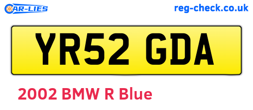 YR52GDA are the vehicle registration plates.