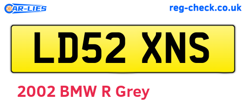 LD52XNS are the vehicle registration plates.