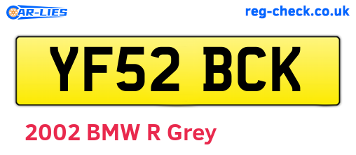 YF52BCK are the vehicle registration plates.