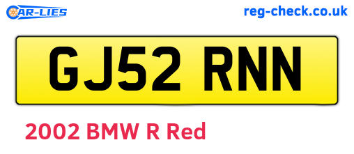 GJ52RNN are the vehicle registration plates.