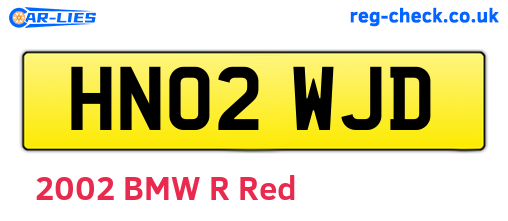HN02WJD are the vehicle registration plates.