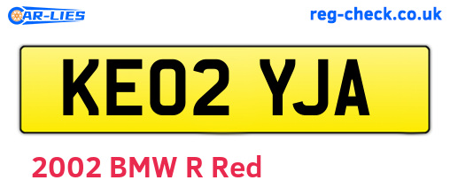 KE02YJA are the vehicle registration plates.
