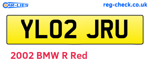 YL02JRU are the vehicle registration plates.