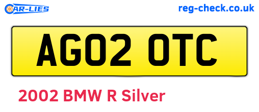 AG02OTC are the vehicle registration plates.