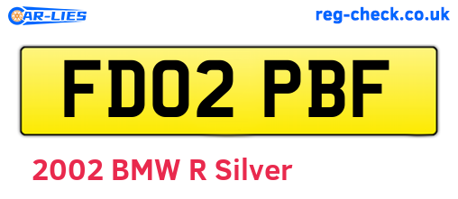 FD02PBF are the vehicle registration plates.