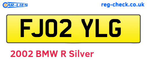 FJ02YLG are the vehicle registration plates.