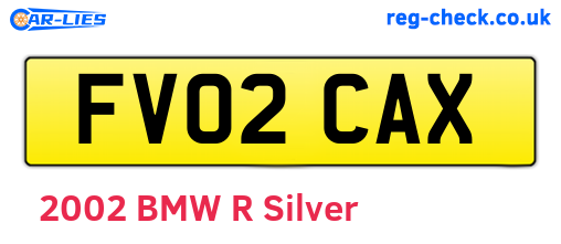 FV02CAX are the vehicle registration plates.