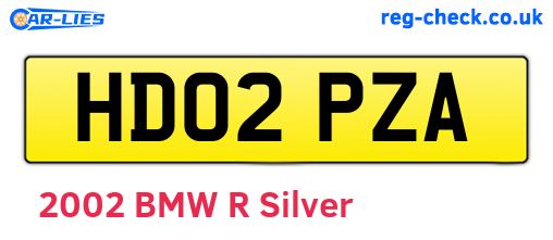HD02PZA are the vehicle registration plates.