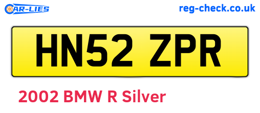 HN52ZPR are the vehicle registration plates.