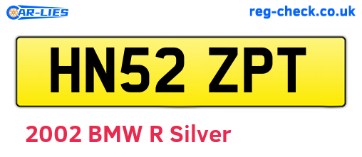 HN52ZPT are the vehicle registration plates.