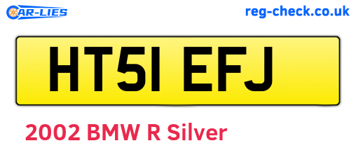 HT51EFJ are the vehicle registration plates.