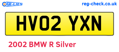 HV02YXN are the vehicle registration plates.