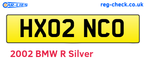 HX02NCO are the vehicle registration plates.