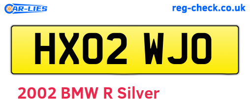 HX02WJO are the vehicle registration plates.