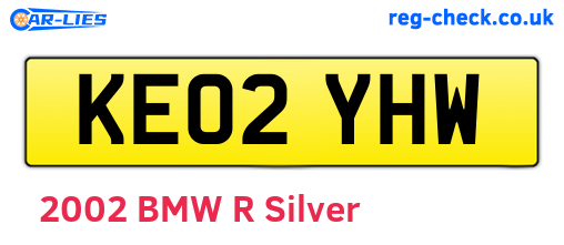 KE02YHW are the vehicle registration plates.