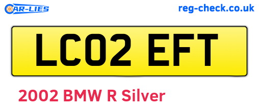 LC02EFT are the vehicle registration plates.