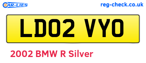 LD02VYO are the vehicle registration plates.