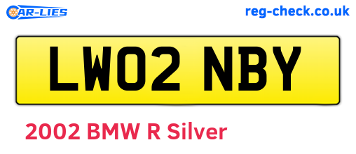 LW02NBY are the vehicle registration plates.
