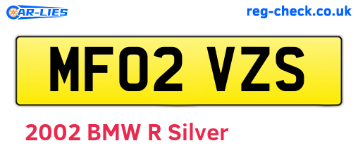 MF02VZS are the vehicle registration plates.