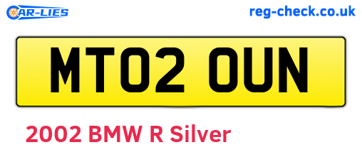 MT02OUN are the vehicle registration plates.