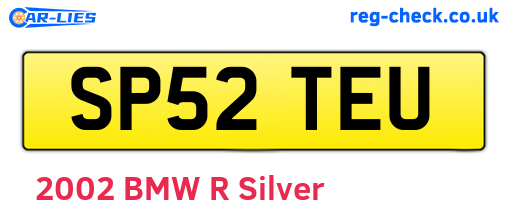 SP52TEU are the vehicle registration plates.