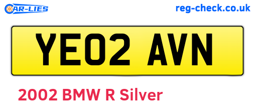 YE02AVN are the vehicle registration plates.