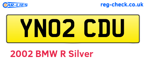 YN02CDU are the vehicle registration plates.