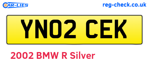 YN02CEK are the vehicle registration plates.