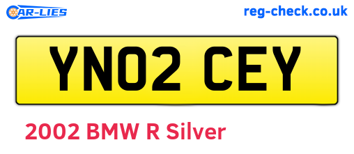 YN02CEY are the vehicle registration plates.