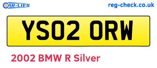 YS02ORW are the vehicle registration plates.