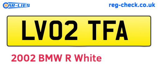 LV02TFA are the vehicle registration plates.