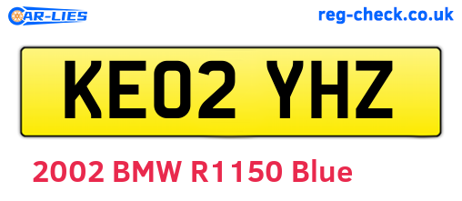 KE02YHZ are the vehicle registration plates.