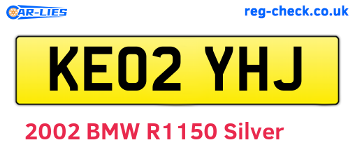KE02YHJ are the vehicle registration plates.
