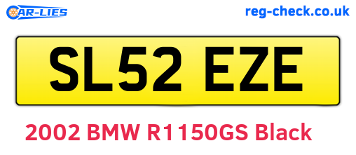SL52EZE are the vehicle registration plates.