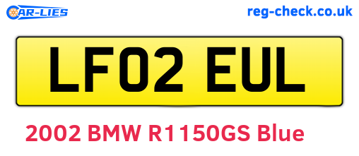 LF02EUL are the vehicle registration plates.