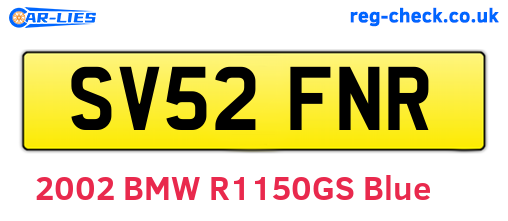 SV52FNR are the vehicle registration plates.