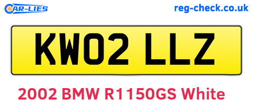 KW02LLZ are the vehicle registration plates.